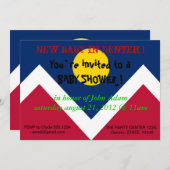 Einladung der Babydusche mit der Flagge von Denver (Vorne/Hinten)