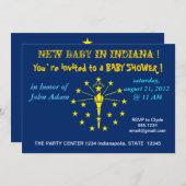 Einladung der Babydusche mit der Flagge von Indian (Vorne/Hinten)