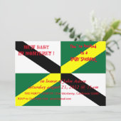 Einladung der Babydusche mit der Flagge von Monter (Stehend Vorderseite)