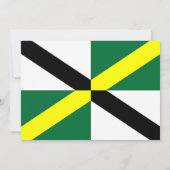 Einladung der Babydusche mit der Flagge von Monter (Rückseite)