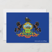 Einladung der Babydusche mit der Flagge von Pennsy (Rückseite)