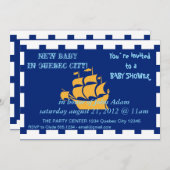 Einladung der Babydusche mit der Flagge von Quebec (Vorne/Hinten)