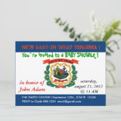 Einladung der Babydusche mit der Flagge von West V (Stehend Vorderseite)