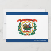 Einladung der Babydusche mit der Flagge von West V (Rückseite)