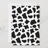 Einladung der Babydusche mit neutraler Kuh (Rückseite)