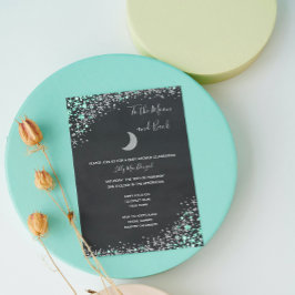 Einladung der Babydusche "Moon and Stars"