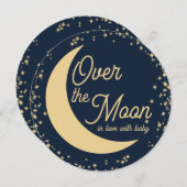 Einladung der Babydusche "Moon and Stars" (Vorne/Hinten)