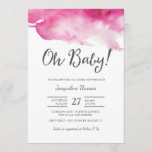 Einladung der Babydusche | Oh Baby Pink