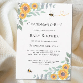 Einladung der Babydusche "Oma-to-Bee"