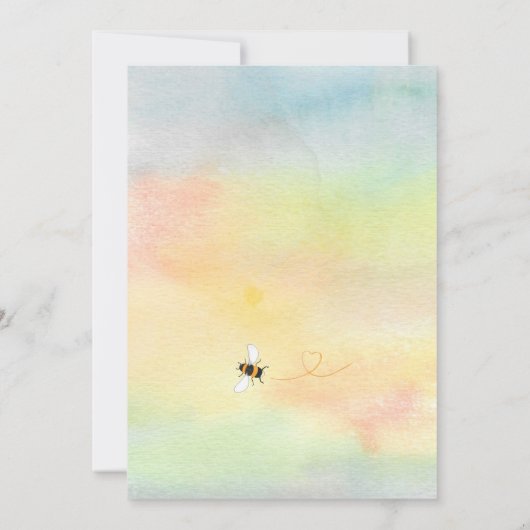 Einladung der Babydusche "Oma-to-Bee" (Rückseite)