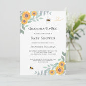 Einladung der Babydusche "Oma-to-Bee" (Stehend Vorderseite)