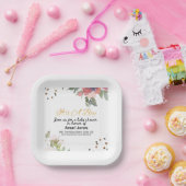 Einladung der Babydusche Pappteller (Party)