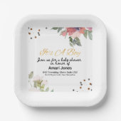 Einladung der Babydusche Pappteller (Vorderseite)