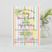 Einladung der Babydusche "Picnic Floral" (Stehend Vorderseite)