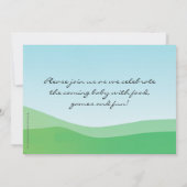 Einladung der Babydusche, primäre Blume und Regen (Rückseite)