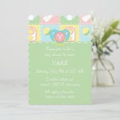 Einladung der Babydusche "Quilt Baby" (Stehend Vorderseite)