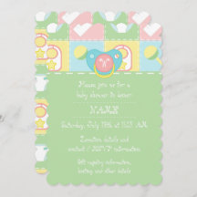 Einladung der Babydusche "Quilt Baby"