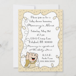 Einladung der Babydusche. Sterne/Baby/Gold/Schwarz