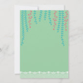 Einladung der Babydusche. Tea-Party Einladung (Rückseite)