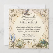 Einladung der Babydusche - verzauberte Prinzessin (Rückseite)