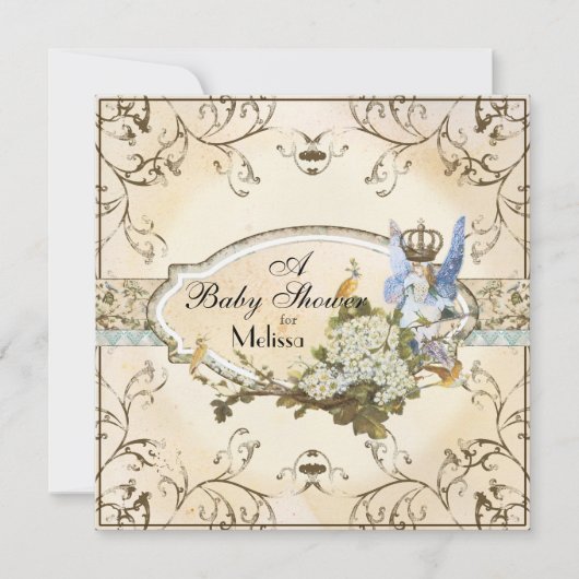 Einladung der Babydusche - verzauberte Prinzessin (Vorderseite)