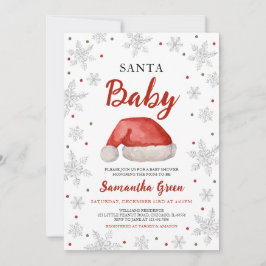 Einladung der Babydusche von Santa Baby