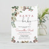 Einladung der Babydusche von Santa Baby (Stehend Vorderseite)