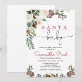 Einladung der Babydusche von Santa Baby (Vorne/Hinten)