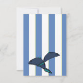 Einladung der Babydusche von Twin Boys in blau/gel (Rückseite)