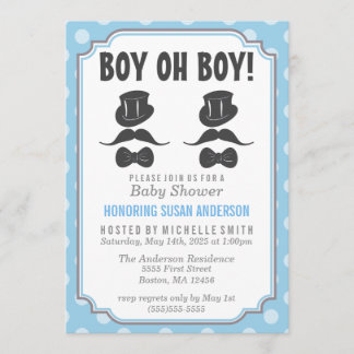 Einladung der Babydusche von Zwin Boys
