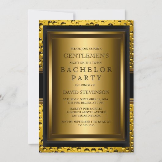 Einladung der Bachelor-Party-Beer Gentlemen 🍻 (Vorderseite)