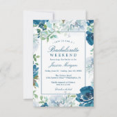 Einladung der Bachelorette Weekend Marine (Vorderseite)