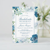 Einladung der Bachelorette Weekend Marine (Stehend Vorderseite)