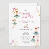 Einladung der Ballerina Birthday Party (Vorne/Hinten)