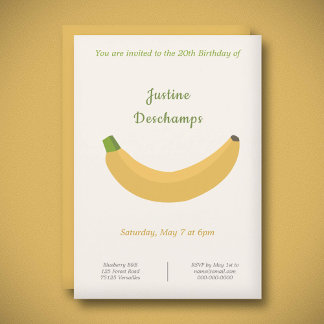 Einladung der Banana zum Geburtstag