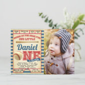 Einladung der Baseball Geburtstagsparty (Stehend Vorderseite)