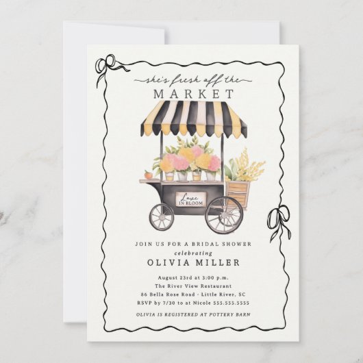 Einladung der Bauernmarktdusche (Vorderseite)