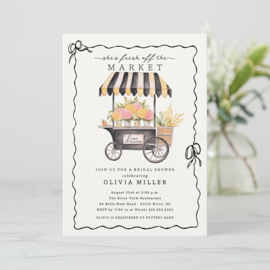 Einladung der Bauernmarktdusche (Stehend Vorderseite)