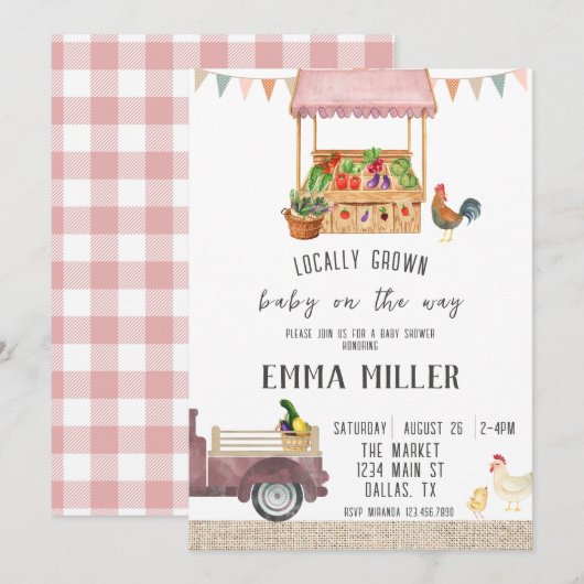 Einladung der Bauernmarktdusche (Vorne/Hinten)