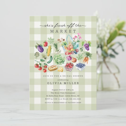 Einladung der Bauernmarktdusche (Stehend Vorderseite)