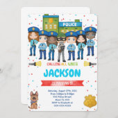 Einladung der bearbeitbaren Polizei (Vorne/Hinten)