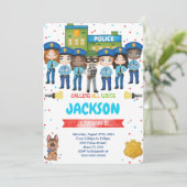 Einladung der bearbeitbaren Polizei (Stehend Vorderseite)