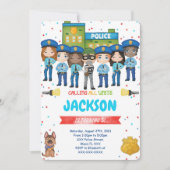 Einladung der bearbeitbaren Polizei (Vorderseite)