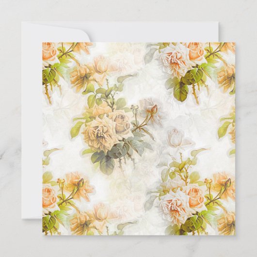 Einladung der bezaubernden Brautdusche der Rose (Rückseite)