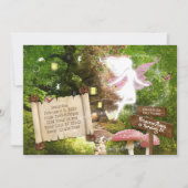 Einladung der bezaubernden Forest Pink Fairy (Vorderseite)