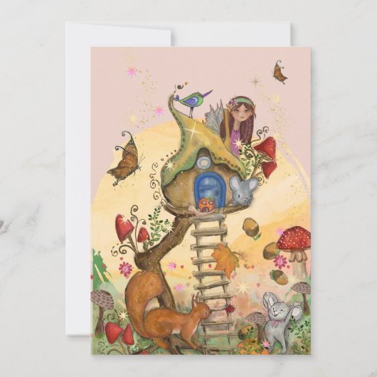 Einladung der bezaubernden Herbstdusche (Rückseite)