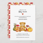 Einladung der bezaubernden Herbstteddy-Bärendusche (Vorne/Hinten)