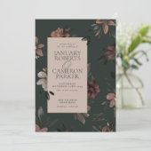 Einladung der bezauberten Waldblütenhochzeit (Stehend Vorderseite)