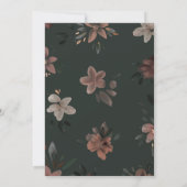 Einladung der bezauberten Waldblütenhochzeit (Rückseite)