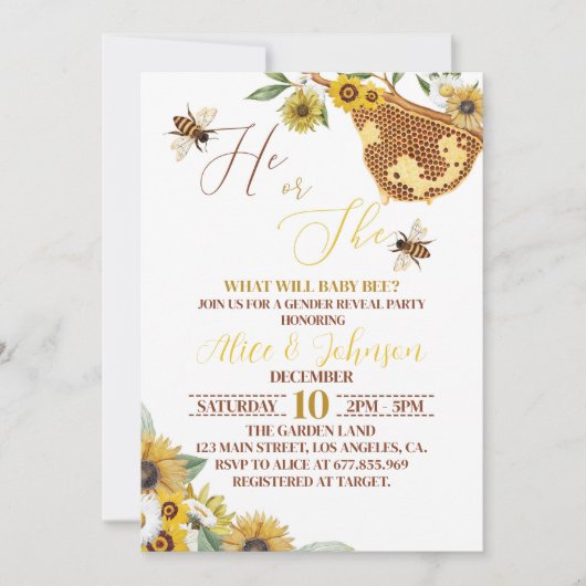 Einladung der Biene (Vorderseite)